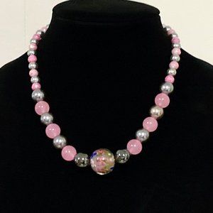 Handmade Lampwork Glass Bead Pendant Set